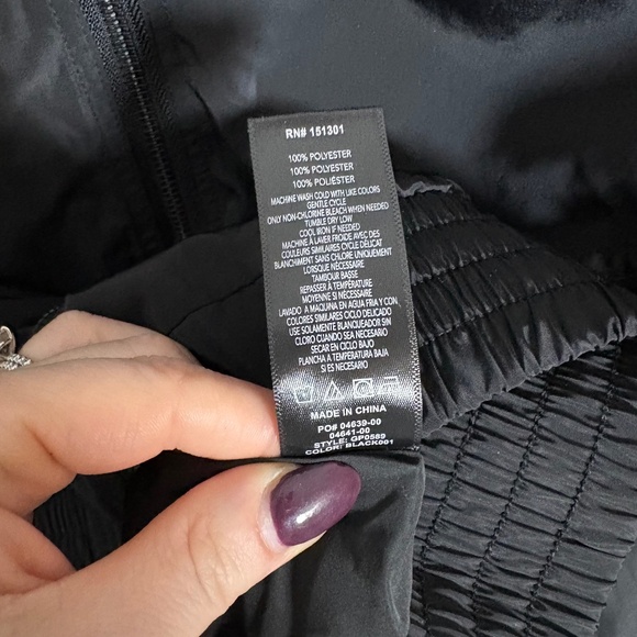 Good American Dolman-Sleeve Cropped Track Jacket Black Womens SZ 3/L - Picture 8 of 8